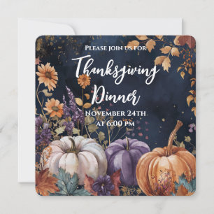 Invitación de calabazas acuáticas de la cena de Ac