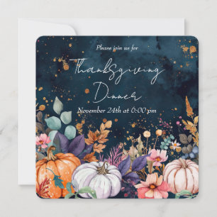 Invitación de calabazas acuáticas de la cena de Ac