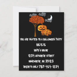 Invitación de Calabazas con Tema de Fiesta de Hall