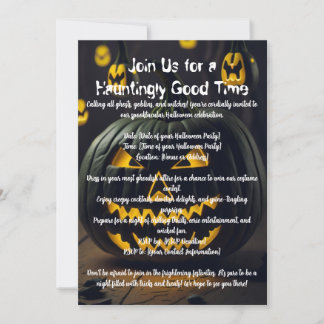 Invitación de Calabazas de Halloween