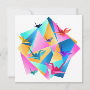 Invitación de caleidoscopio de origami