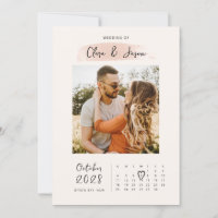 Invitación de calendario con foto de salpicadura p
