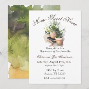 Invitación de Calentamiento de Casa con Plantas en