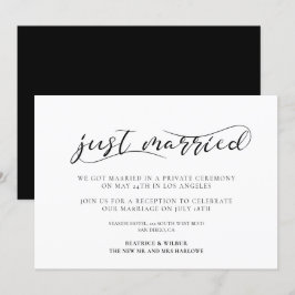 Invitación de caligrafía elegante casada