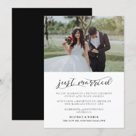 Invitación de caligrafía elegante casada