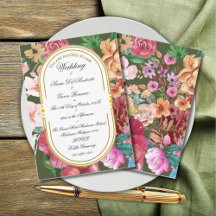 Invitación de Caligrafía Floral Art Nouveau