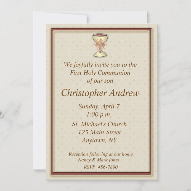 Invitación de cáliz cristiano (Anverso)