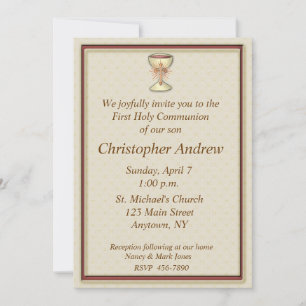 Invitación de cáliz cristiano