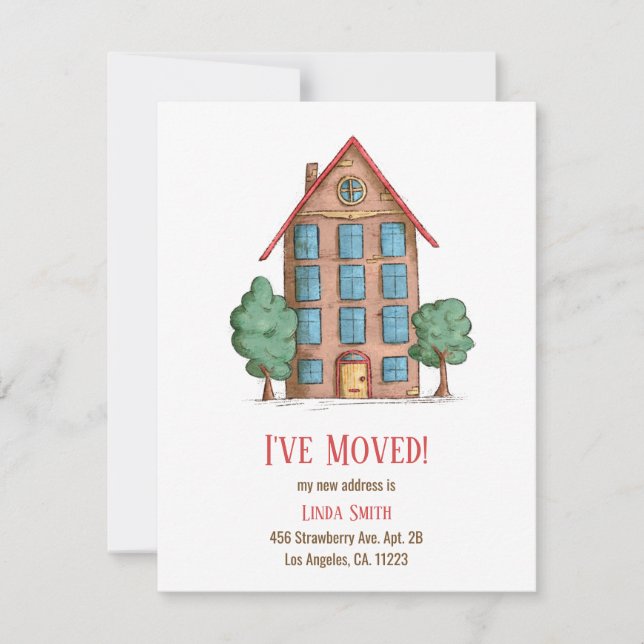 Invitación de cambio de dirección de apartamento e (Anverso)