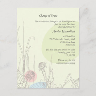 Invitación de cambio de lugar de los campos Pastel