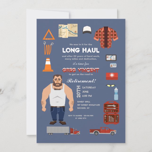 Invitación de camionero profesional (Anverso)