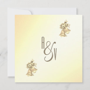 Invitación de Campanas de Boda Amarillas