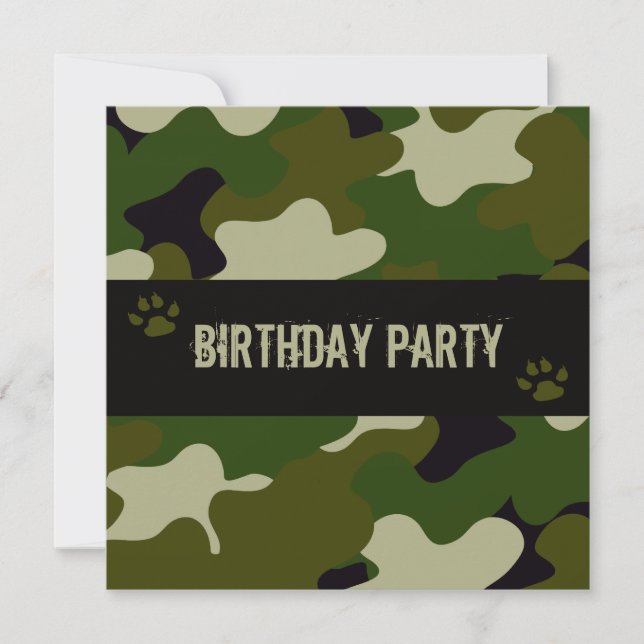 Invitación De camuflaje (Anverso)