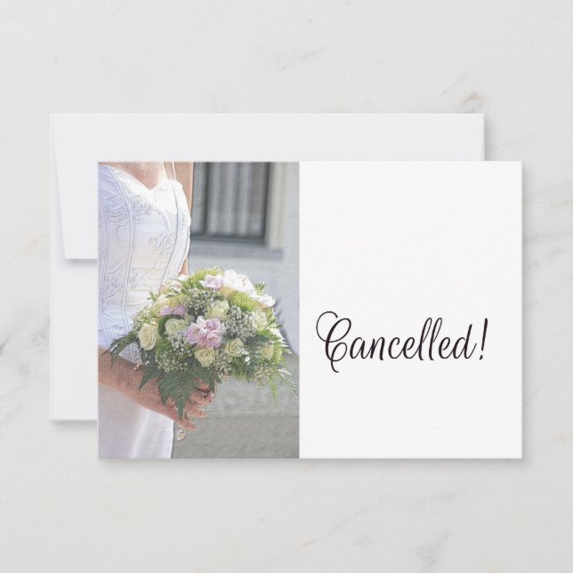 invitación de cancelación del boda (Anverso)