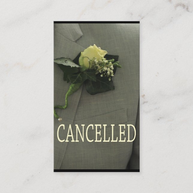 invitación de cancelación del boda (Anverso)