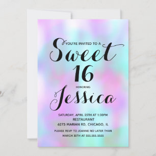 Invitación de Candy Ink Liquid Marble Pink Sweet 1