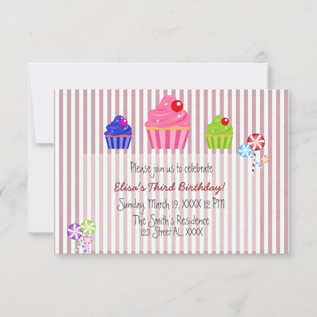 Invitación de Candyland (Anverso)