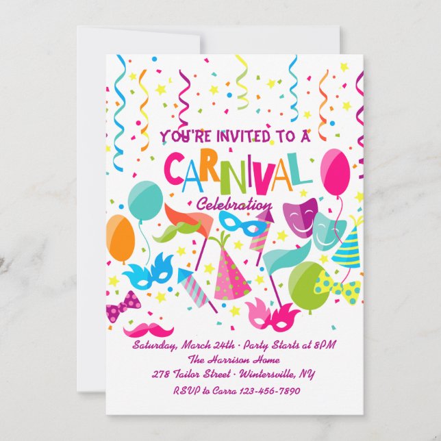 Invitación de Carnaval (Anverso)