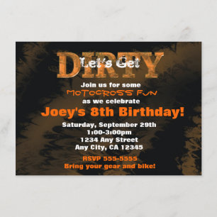 Invitación de carrera de motocross Dirty Mud Run