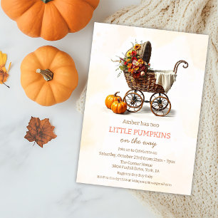 Invitación de Carrito de Bebé Little Pumpkins Baby