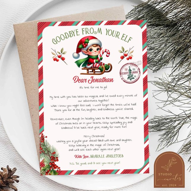 Invitación de carta de despedida del duende (Subido por el creador)