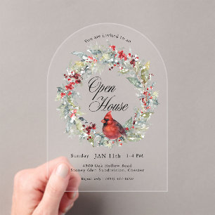 Invitación de Casa Abierta con Arco de Corona de C