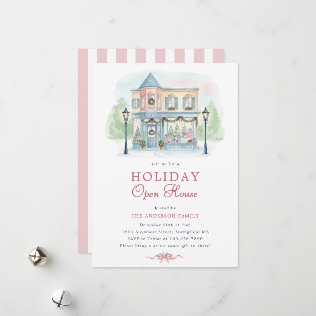Invitación de Casa Abierta de Fiestas Navideñas co (Anverso/Reverso In Situ)