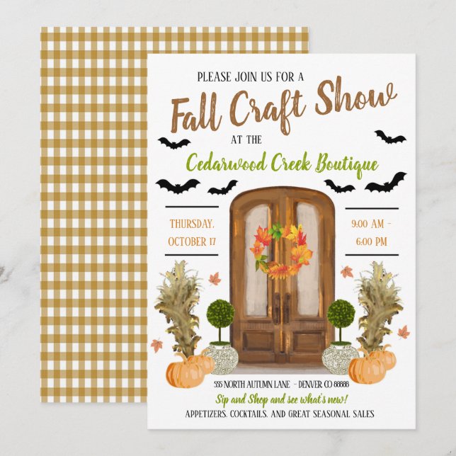 Invitación de Casa Abierta de Otoño (Anverso / Reverso)