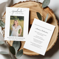 Invitación de Casa Abierta para Foto de Graduación