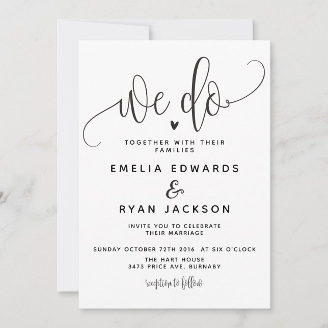 Invitación de casamiento (Anverso)