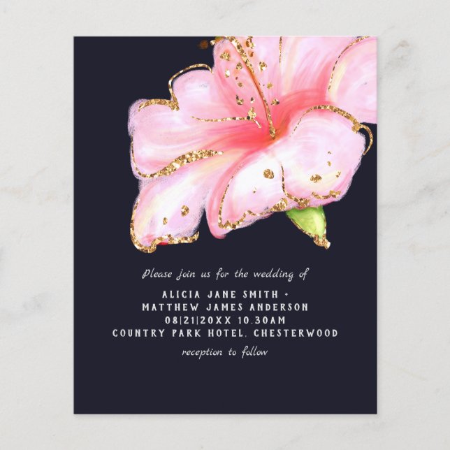 Invitación de casamiento al papel de FLYER PRESUPU (Frente)