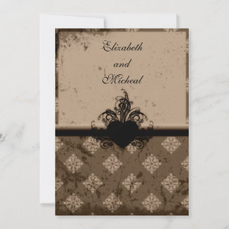 Invitación de casamiento con aspecto de cosecha de