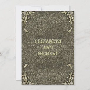 Invitación de casamiento con aspecto Grabado en re
