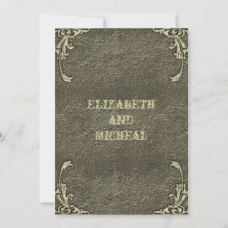 Invitación de casamiento con aspecto Grabado en re