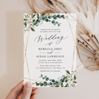 Invitación de casamiento con la energía geométrica