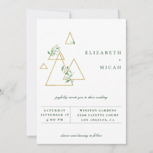 Invitación de casamiento con la energía geométrica