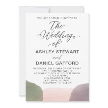 Invitación de casamiento de acuarela de jardín mod