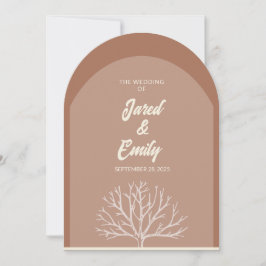 Invitación de casamiento de árbol de estilo de arc