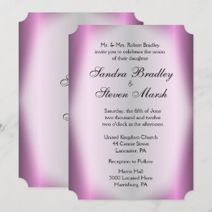 Invitación de casamiento de banda de lavanda 5"x 7