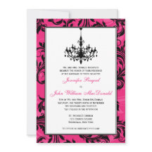 Invitación de casamiento de candelabro blanco rosa