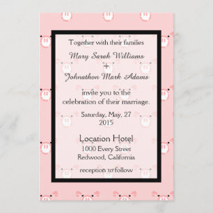 Invitación de casamiento de casamiento con motivos