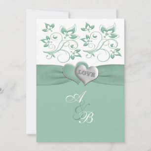 Invitación de casamiento de cinta blanca con flor 