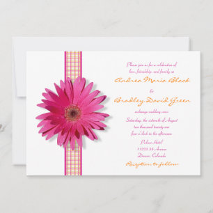 Invitación de casamiento de cinta de cinta de plás