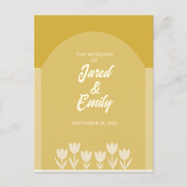 Invitación de casamiento de código QR estilo Arco (Anverso)