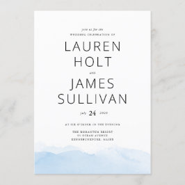 Invitación de casamiento de color azul naranja