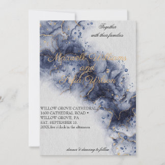 Invitación de casamiento de color de agua paradisí