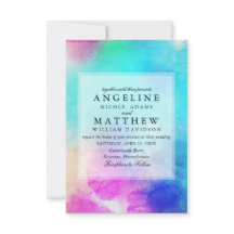 Invitación de casamiento de color de hoja rosa mod