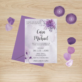 Invitación de casamiento de color morada