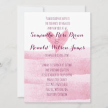 Invitación de casamiento de color rosa