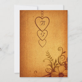 Invitación de casamiento de composición de vintage